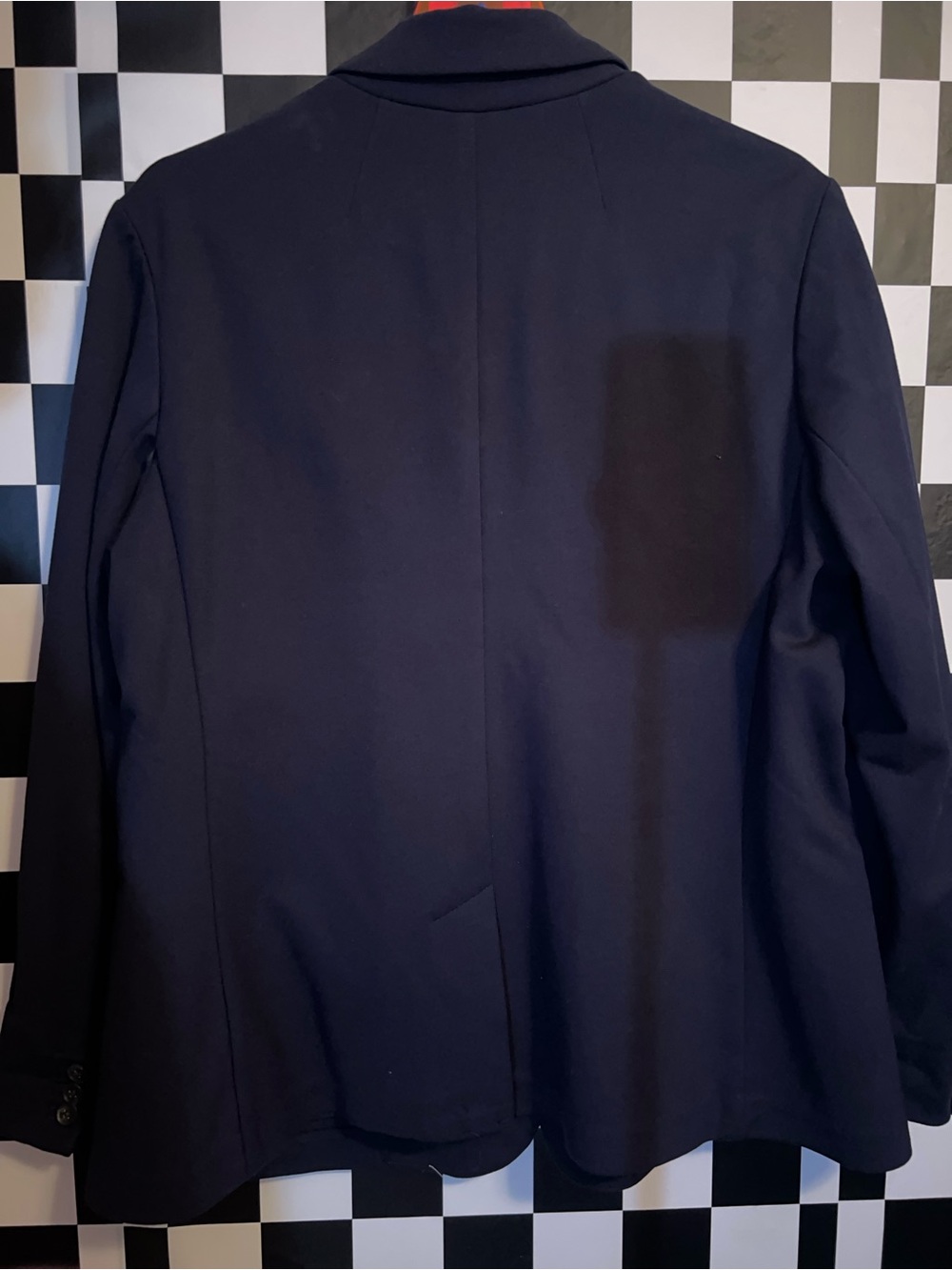 Old Navy Navy Blazer with Polka Dot Lining - Picture 6 of 7